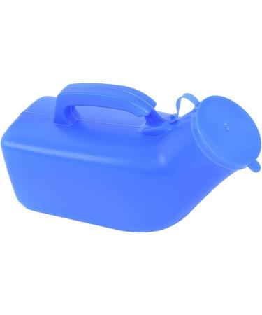 Male Portable Urinal Removable Pee Home Potty Thick Firm Bottle with Lid for Men 1000 ML Blue Happy - Buy Online on GoSupps.com