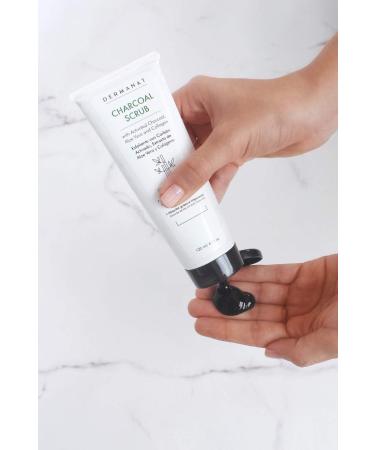 Dermanat Charcoal Scrub with Activated Charcoal Aloe Vera and Collagen | Deep Clean exfoliating scrub | For all skin types | 4 Fl Oz - Buy Online on GoSupps.com