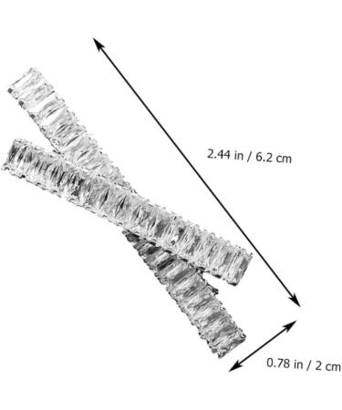 1pc Cross Clip Elegant Hairpin Rhinestone Side Clip Bling Side Clips Fashion Hairpin Clear Rhinestone Bobby Pins Girl Hair Clip Wedding Hair Diamond Bride Rhinestones Zircon - Buy Online on GoSupps.com