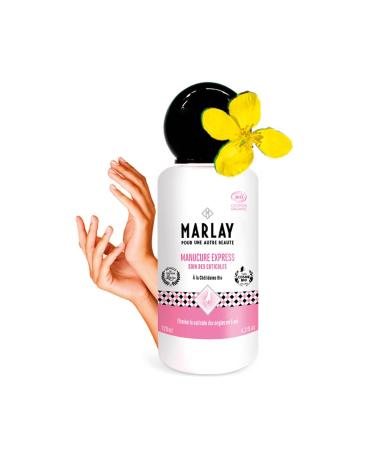 Marlay Cosmetics - Express Manicure Lotion 125 ml - Organic Hand & Nail Care - Dissolves Cuticles & Dead Skin in 5 minutes - Emolliente Water - 99% Natural Origin - Yuka 86/100 - Made in France
