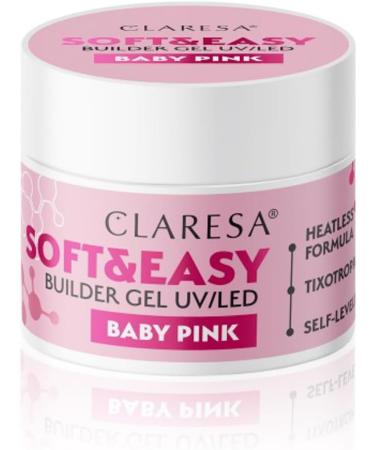  CLARESA Claresa Medium-High Density Builder Gel Tissue-Based Self-Leveling Staple-On Adheres Perfectly to the Nail Lightweight and Easy to File Baby Pink 45g - Buy Online on GoSupps.com