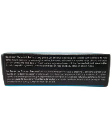 Buy Dermisa Charcoal Bar - Natural Cleansing with Activated Charcoal Coconut Oil & Shea Butter | Paraben-Free | 3 OZ (1-Pack) - International Shipping Available - Buy Online on GoSupps.com