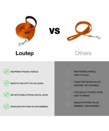 Loutep 30m Dog Training Lead - Durable Nylon Long Line with Padded Handle & Heavy-Duty Swivel Hook - Perfect for Pet Obedience & Training - 100ft Red & 3M Orange Options - Buy Online on GoSupps.com