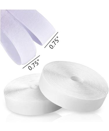 0.75 Inch 82 Feet /25m White Self Adhesive Hook and Loop Tape Sticky Back Fastening Tape  Self-Adhesive Tapes for Stationery and Household Purposes White 3/4in x 82ft - Buy Online on GoSupps.com