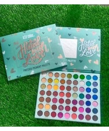 Buy New Red Edition Hated With Love 63-Color Pressed Pigment Palette - Glitter Shimmer and Matte Finish | International Shipping Available - Buy Online on GoSupps.com