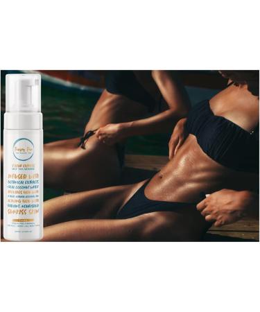 Tansey Self Tan Mousse Moisturiser with colour Treatment Dark Infused with Coconut Water Antioxidants Amino Acids Vitamin E & C Fake Tan No Orange tones No nasty smell - Buy Online on GoSupps.com
