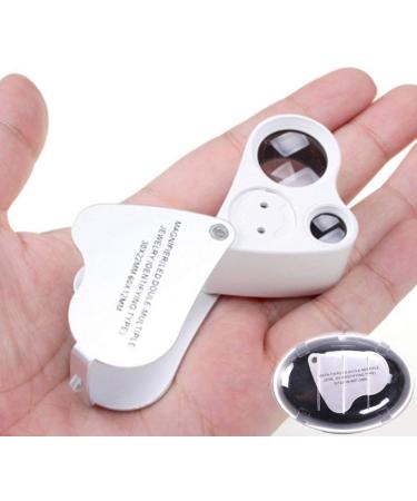 ES for Hobbies Reading Magnifier 30 Times 60 Times Higher Magnification Magnifier Magnifying Geological LED Light Reading Identification Jewelry Magnifier Magnifying Portable Hand-h Better Life - Buy Online on GoSupps.com