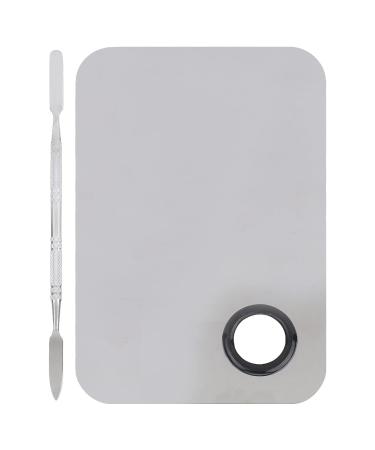 Buy Stainless Steel Mixing Palette & Spatula - Professional Cosmetic Makeup & Nail Art Tools for Perfect Blends | International Shipping Available - Buy Online on GoSupps.com
