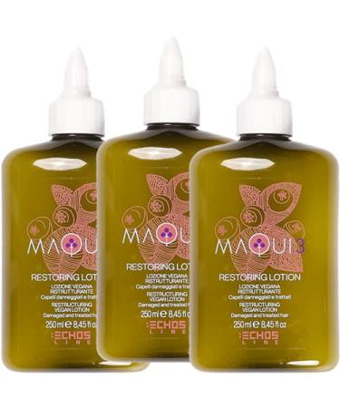 Echosline Maxi 3 Buildup lotion for damaged hair 250 ml vegan lotion 100 with ecocert certification 3 x 250 ml