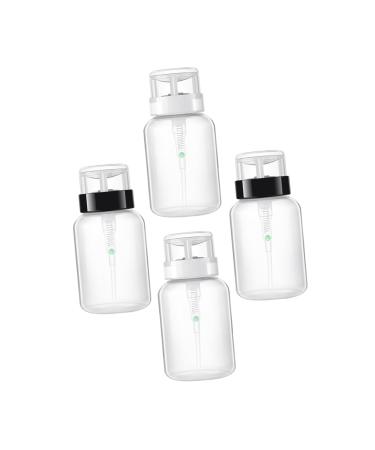 Beatifufu Travel Size 200ml Unbreakable Push-Button Nail Polish Remover Bottles Pack of 4