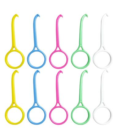 JSKWIKE 10PCS Aligner Removal Tool Invisible tooth removal Aligner Chewies Removal Tool Kits Aligner Tooth Hook Oral Corrector Remover For invisible braces (slip -resistant 5 colors)