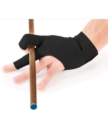 Best Left Hand Billiard Glove | 3 Finger Snooker Pool Gloves for Men | Premium Billiard Accessories in Black - Buy Online on GoSupps.com