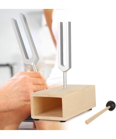 440Hz Tuning Fork Set - Sound Healing Therapy Tool for Yoga & Meditation | Includes Hammer & Wooden Stand - Buy Online on GoSupps.com
