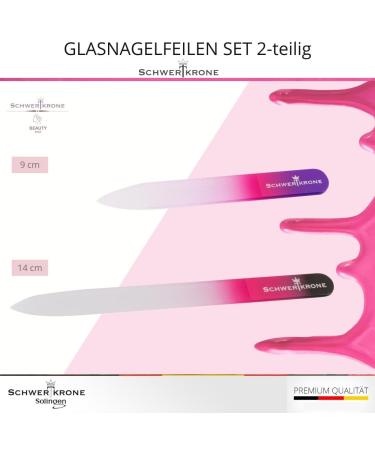 Buy Sword Crown Crystal Glass Nail File Set - Original Czech Republic | 14cm & 9cm Double-Sided Set of 2 | International Shipping Available - Buy Online on GoSupps.com