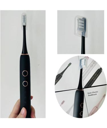 Sonic Electric Toothbrush for Adults - IPX7 Waterproof 4 Brush Heads 4 Modes 3 Intensity Levels 2 Minute Timer - Black - Buy Online on GoSupps.com