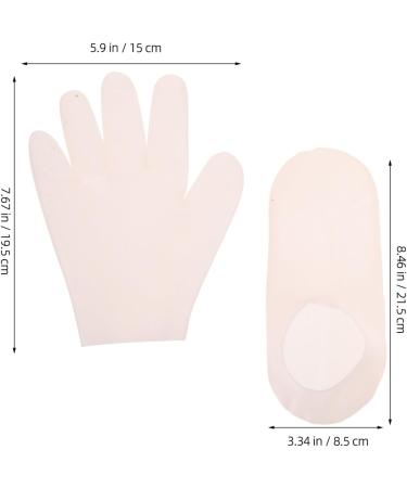 Baluue 1 Set Moisturizing Glove Socks Set Gel Spa Moisturizing Sock Silicone Gel Heel Socks for Dry Cracked Skin - Buy Online on GoSupps.com