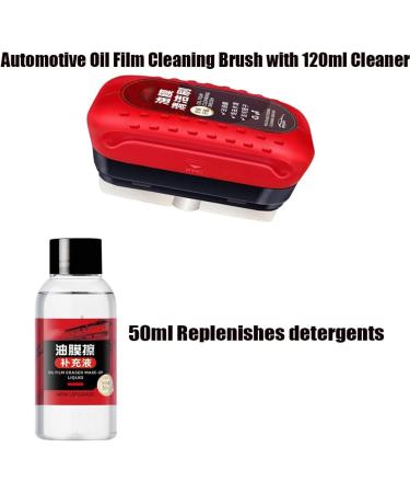 Arhdcompuly Automotive Oil Film Cleaning Brush Glass Cleaning Board Certainow Glass Cleaner Glass Coating for Windshield Oil Film Remover for Car Cleaning (120ml) - Buy Online on GoSupps.com