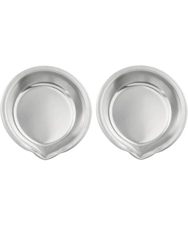 E-outstanding Makeup Palette - Small Round Stainless Steel (5 cm) | Set of 6 for Beauty & Travel - Buy Online on GoSupps.com