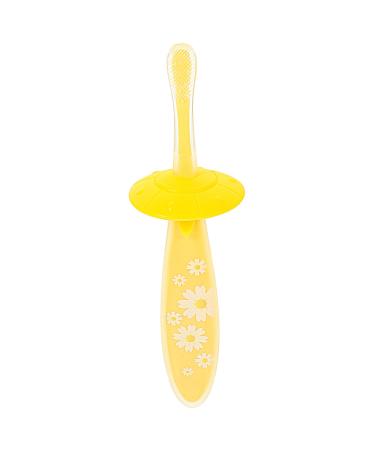 Homsfou toothbrush baby toothbrush travel toothbrush Mouth freshening toothbrush pc toothbrush silicone toothbrush soft fur adjusting child silicone in food quality 1 piece (1 Pack) yellow