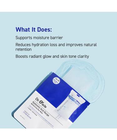 Buy DR.ORACLE Hyaluronic Acid Blue Mask - 10 Sheets | K-Beauty Moisturizing & Calming Skin Care | International Shipping Available - Buy Online on GoSupps.com