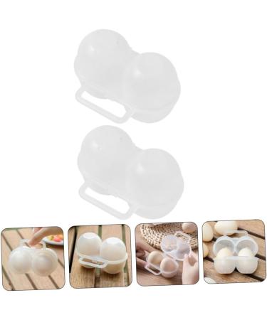 Abaodam 2pcs Portable Egg Box Fridge Containers Hiking Egg Case Egg Carriers Camping Anti-Fall Storage Box - Buy Online on GoSupps.com