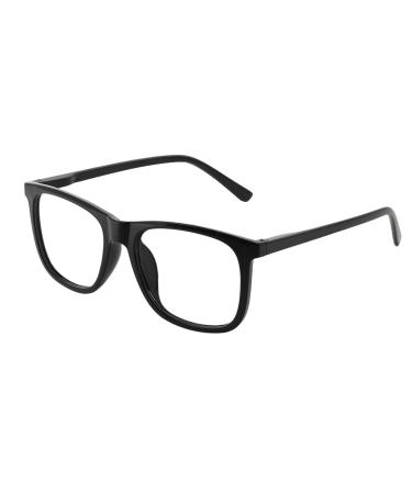 AEZUNI Extra Large Reading Glasses 1.5 Oversized Square Men Readers 1.00 1.25 1.50 1.75 2.00 2.25 2.50 2.75 3.00 3.50 4.00 5.00 6.00 (Black) A-black 1.5 x
