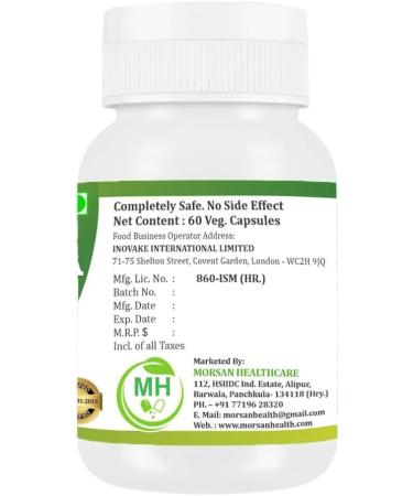 Morsan Healthcare Aloe Vera (Ghritkumari) Capsules | 60 Veg. Capsules (500mg) | Containing Natural Herbs - Buy Online on GoSupps.com