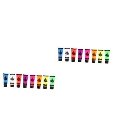 TOVINANNA Pack of 2 Coloured and Reactive Face Paints 10ml Pack of 8