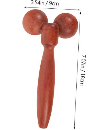 Minkissy Wood Double Ball Massage Device | Skin Care Tools for Neck & Eye Care | Facial Beauty Roller & Manual Scooter - Buy Online on GoSupps.com