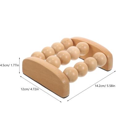 Iplusmile Wooden Massage Ball Scooter | Portable Deep Tissue Massager for Plantar Fasciitis Neck & Muscle Pain Relief - Buy Online on GoSupps.com