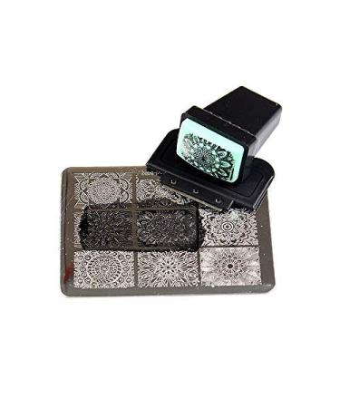Finger Angel 10-Piece Nail Art Stencil Set | Mixed Designs & Flower Patterns for Creative Nail Art - 8x6 cm - Buy Online on GoSupps.com