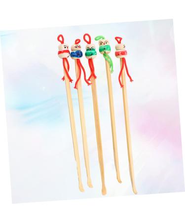 FRCOLOR 12pcs Cartoon Ear Wooden Handles for Ear Wax Removal Safe and Non-Toxic Random Color - Buy Online on GoSupps.com