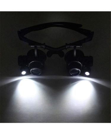 Headband Magnifier 10X 15X 20X 25X LED Head Magnifier Light Glasses Watchmaker Jewelry Optical Lens Glass Loupe Magnifying Glass - Buy Online on GoSupps.com