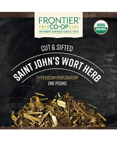 Frontier Co-op Organic Saint John's Wort Herb 1lb - Premium Cut & Sifted - Buy Online on GoSupps.com