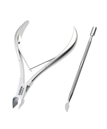 Cuticle Cutter Set (Silver with Pusher)