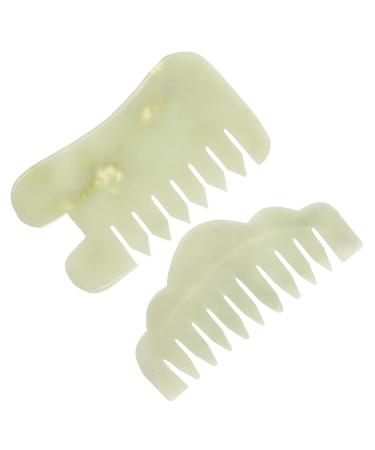 Beavorty 2st Jade Kamm skin care tools for the face scalp combed massage comb with hair mass layer chinese gua-sha-stone gua shak