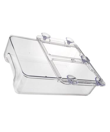GLEAVI 1pc Box Suction Cup Storage Refrigerator Organizer re-usable White 23.5x17cm