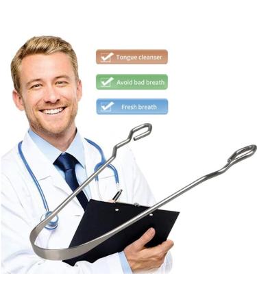 Ikappy Professional Stainless Steel Tongue Scraper - Enhance Oral Care Combat Bad Breath & Achieve Fresh Breath - Buy Online on GoSupps.com