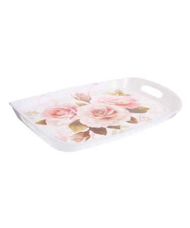 Alipis Serving Home European Household Accessory Supply Multi-Function Dessert Convenient Coffee Tea Style 45.7X31.4X2.8CM Pink