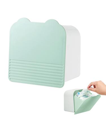 Women's binding box plastic hanging tampon storage box 15.5*15.5*9cm ladies bandage organizer for bathrooms for girls women women (green)