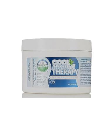 Cool Menthol Therapy Natural Cream for Aches in Muscles and Joints Myalgia Sprains Strains Bruises 8 fl. oz. jar