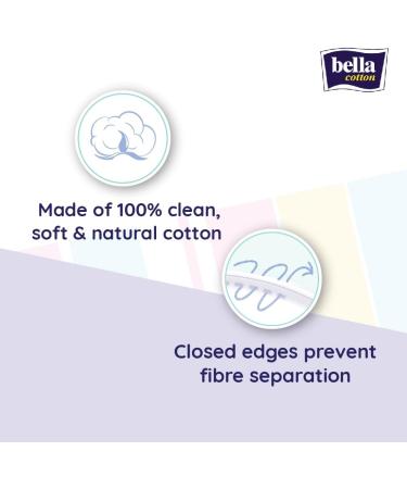 Bella Cotton Pads - 80 Pieces (Buy 2 Get 1 Free) White 80 Count (Pack of 3) 240 Pieces - Buy Online on GoSupps.com