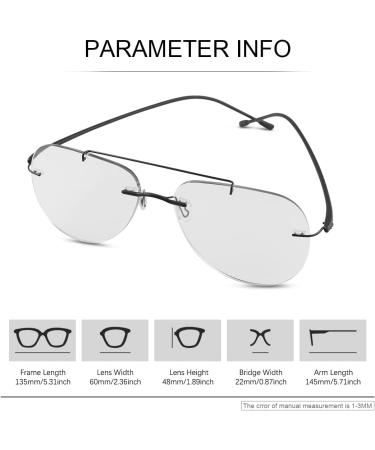 Buy Miryea Randlos Photochrome Progressive Multifocus Blue Light Blocking Reading Glasses - Multifocal Computer Glasses in Black | International Shipping - Buy Online on GoSupps.com