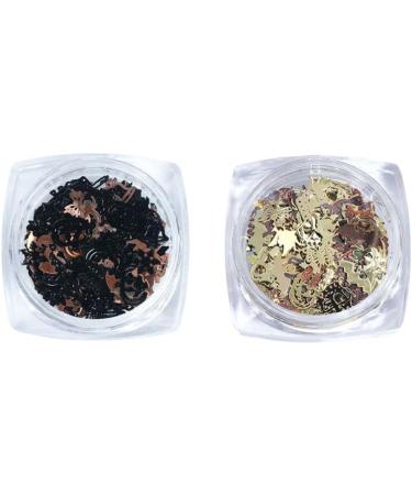 Nail Art Sequins Halloween Nail Glitter Decals Day of the Dead DIY Manicure Decor Black - Buy Online on GoSupps.com