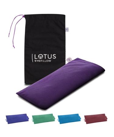 Lotus Weighted Lavender Eye Pillow|Sleeping & Meditation Mask|Yoga Eye Pillow |Lavender Aromatherapy Eye Pillow | Hot or Cold Pack| Head Ache Relief | Sleep mask Relaxing Gift Men, Women & Employees Purple