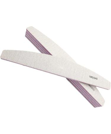 Dajidafu Nail File Strip Half Moon Shaped Home Salon Nails Trimmer Manicure Shaping Accessory Polishing Accessories Pedicure Tool 180/240 - Buy Online on GoSupps.com