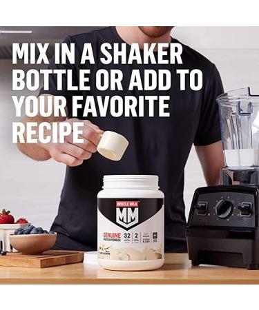 Muscle Milk Cookies 'N Cr me Protein Powder - 1.93 lbs, 12 Servings - 32g Protein, 3g Sugar, Calcium, Vitamins A, C & D - NSF Certified for Sport - Cookies & Cream Flavor - Energizing Snack - Buy Online on GoSupps.com