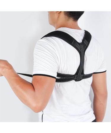 Posture Corrector Adjustable Back Straightener for Pain Relief | X-Large Black Back Brace & Shoulder Support Trainer - Buy Online on GoSupps.com