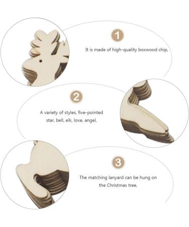 ABOOFAN 50pcs Christmas Tree Pendant Household Wooden Circle Child As Shown 8X8CM - Buy Online on GoSupps.com