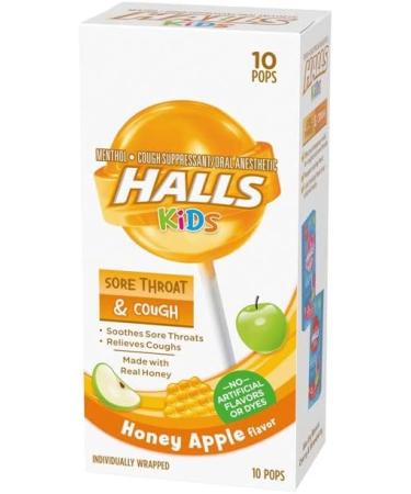 HALLS KIDS Sore Throat & Cough Pops - 10 Individually Wrapped Pops (2 Pack) - Buy Online on GoSupps.com